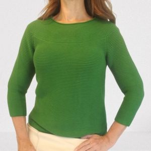Talbots Emerald Green Ribbed Sweater